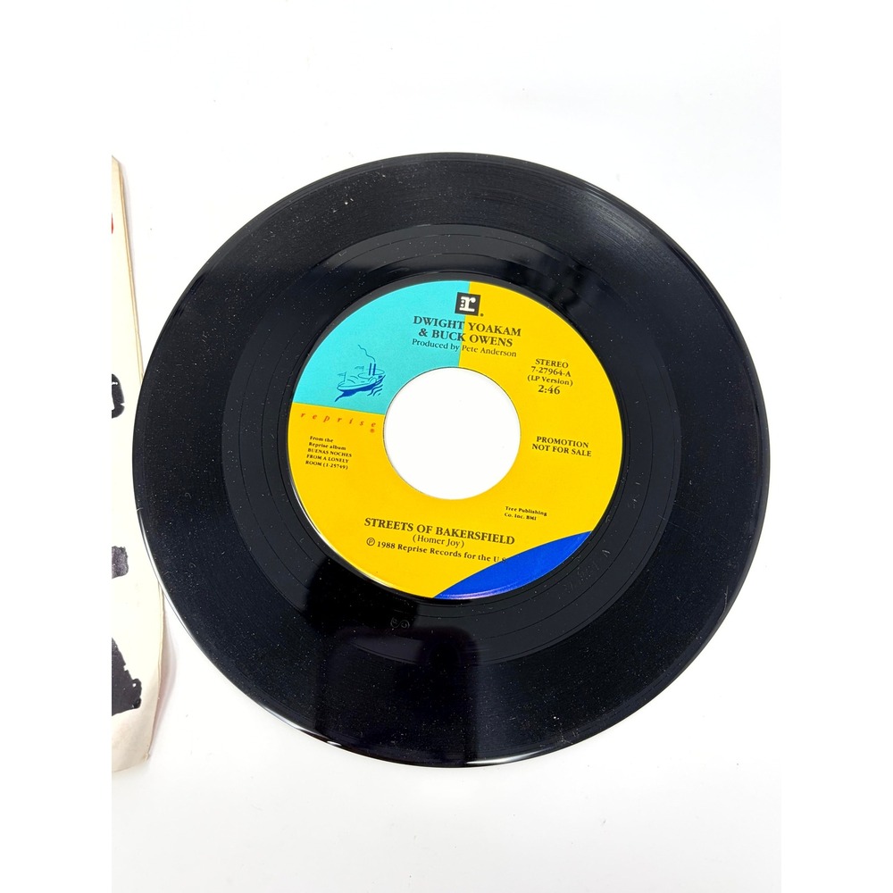 Dwight Yoakam Buck Owens Streets of Bakersfield 7" Vinyl Promo 45 RPM Record - Picture 2 of 5